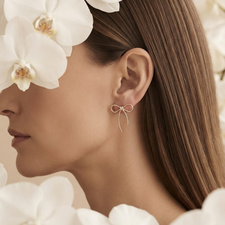 Elegant Bow Drop Earrings