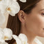 Elegant Floral Bow Stud Earrings