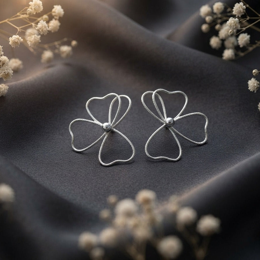 Elegant Floral Loop Earrings
