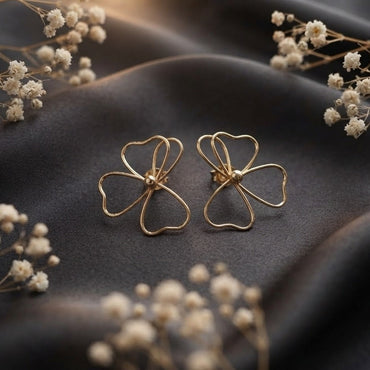Elegant Floral Loop Earrings