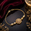 Golden floral medallion bracelet with crystal detailing