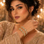 Gold Pearl Star Floral Bangles – Set of 2 | Bridal Jewelry