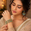 Gold Pearl Star Floral Bangles – Set of 2 | Bridal Jewelry