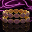 Gold Pave Oval Cluster Bangles – Set of 2 | Bridal Jewelry