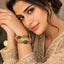 Gold Pave Oval Cluster Bangles – Set of 2 | Bridal Jewelry