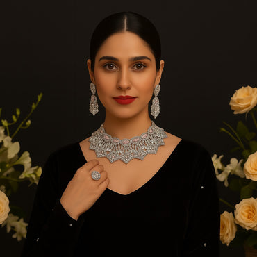 Pink Stone Bridal Choker Set – Rs. 6850