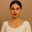 Golden Baguette Stone Necklace – Rs. 3400