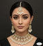 Gold Plated Kundan Jewelry Set with Red Beads – Rs. 5450