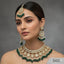 Gold Plated Kundan Jewelry Set with Red Beads – Rs. 5450