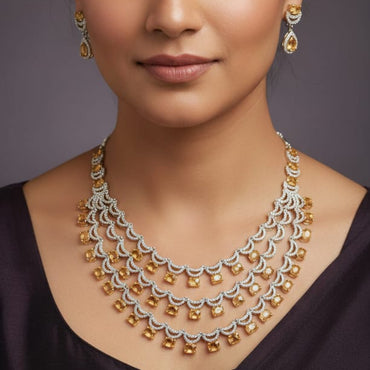 Rose Quartz Dream Scalloped Bridal Set – Rs. 9,250