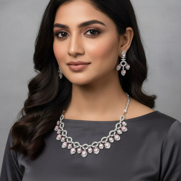 Classic Pink Floral Necklace