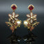 Crimson Vine Floral Earrings