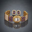 Triple Row Cuff Choker Set - Gold Ruby