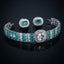 Triple Row Cuff Choker Set - Silver Teal