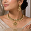 South Indian Kundan Choker Set with Chandbali Earrings