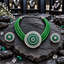 AD Green Beaded Floral Medallion Set