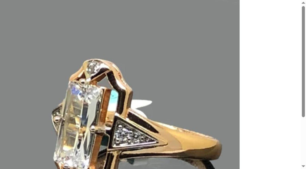 Elegant CZ Statement Ring - Gold Finish with Emerald Cut Stone