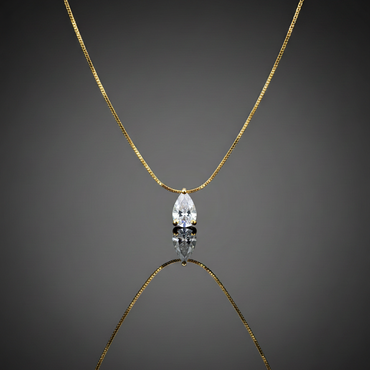 Sparkling Crystal Teardrop Locket