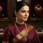 Gold Antique Multi-Color CZ & Pearl Filigree Jhumka Choker Necklace & Earrings Set
