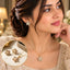 Gold CZ Micro-Pavé Pearl Center Flower Pendant Necklace & Earrings Set