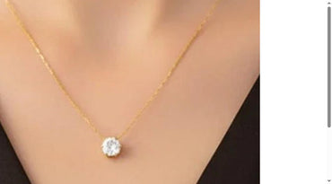 Gold Solitaire Necklace – Rs. 450