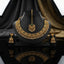 Gold-Tone Antique Rajwari Spiral Choker Necklace, Jhumka Earrings & Maang Tikka Set on display stand