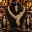 Gold-Tone Asymmetric Floral Tassel Necklace Set