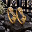 Gold-Tone Peacock Pearl-Look Bangles Pair