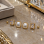 Gold-Tone Stud Earrings Set of 3 Pairs