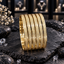 Gold-Tone Textured Six-Piece Bangle Set