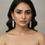 Silver CZ Fringe Drop Earrings