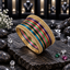 Multicolour Bangle Set with Gold-Tone Textured Borders