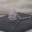 Silver CZ Fan Shell Maang Tikka with Tennis Chain & Teardrop Fringe
