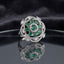 Silver CZ Mughal Botanical Vine Open-Work Marquise Flower Cocktail Ring