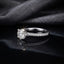 Silver CZ Solitaire Pavé Shoulder Engagement Ring