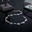 Silver Filigree Flower Bead Station Chain Anklet