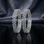 Silver-Tone CZ Pavé Floral Filigree Wide AD Bangle Pair