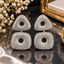 Geometric Open-Centre Drop Earrings with Clear Accents