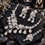 Heart & Floral Teardrop Necklace, Earrings & Bindia Set