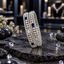 Navy Blue Leaf Openwork AD Bangles
