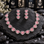 Pink Triangle Halo AD Necklace Set