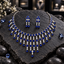 Royal Blue Square Cascade Necklace Set