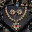South Indian-Style Multicolor Floral Necklace Set