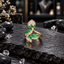 Xuping Green Leaf Floral Ring