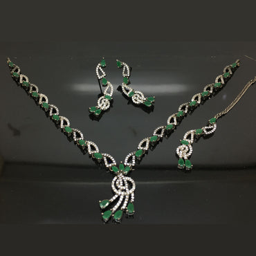 American Diamond Gold Plated Set 724363